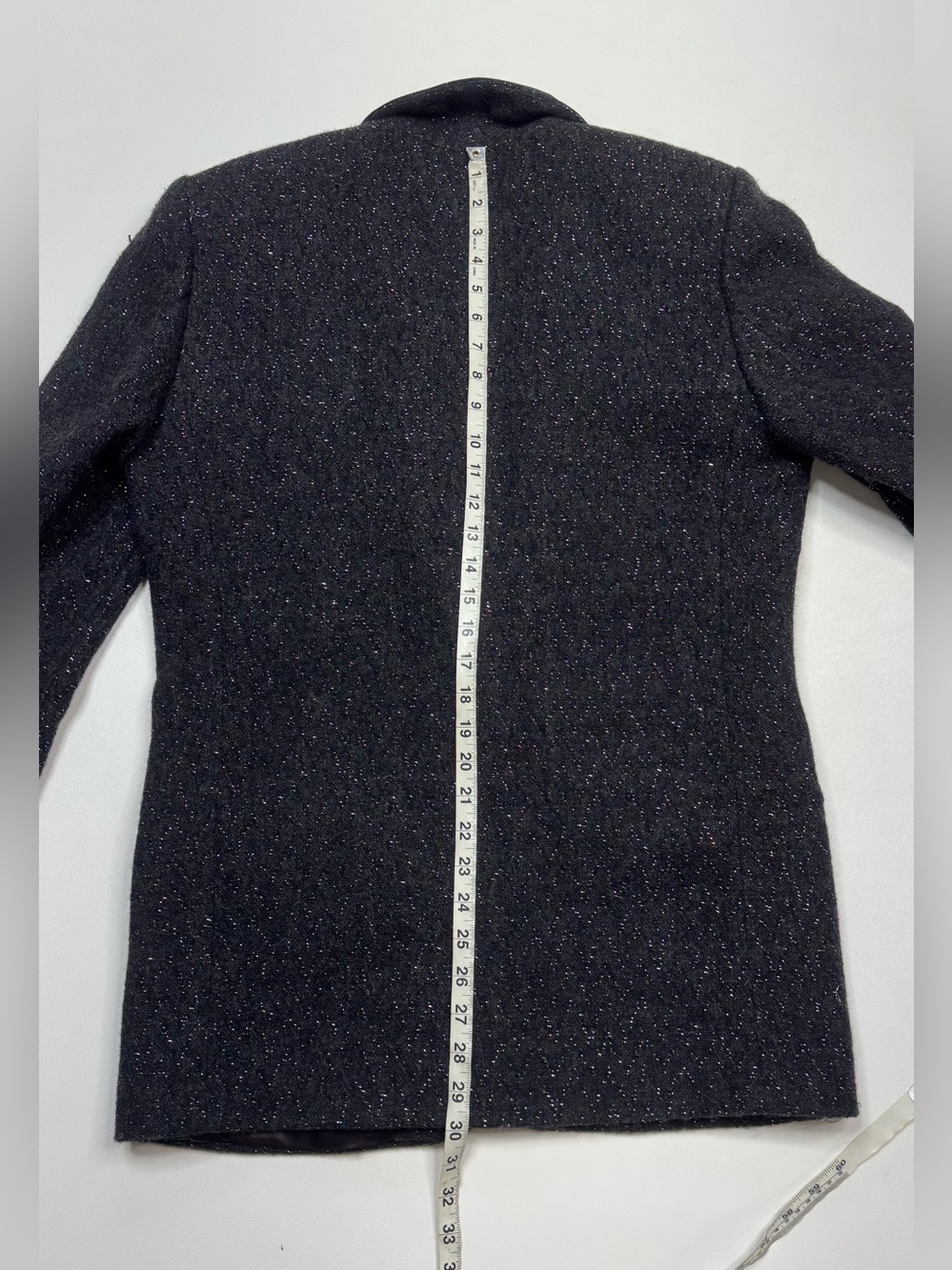 VTG Liz Claiborne Charcoal Tweed Lined Blazer Womens Size 10 - Picture 9 of 10